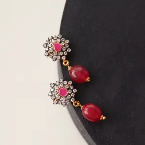 Earrings in Chetum and Zircons