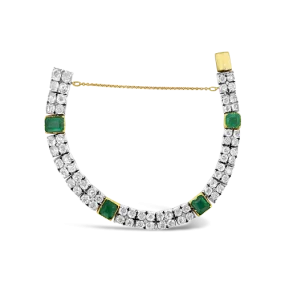 Emerald & Diamond Estate Bracelet