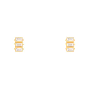 Emerald Cut Diamond Earring