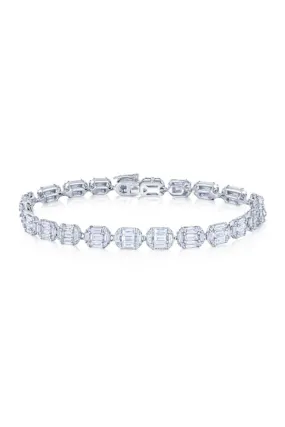 Emerald Cut Sunburst Bracelet