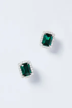 Emerald Diana Stud Earrings