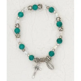 EMERALD- Italian Faux Birthstone Stretch Bracelet