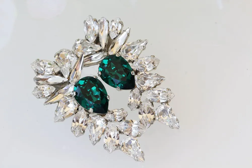 EMERALD WEDDING EARRINGS