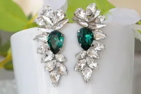 EMERALD WEDDING EARRINGS