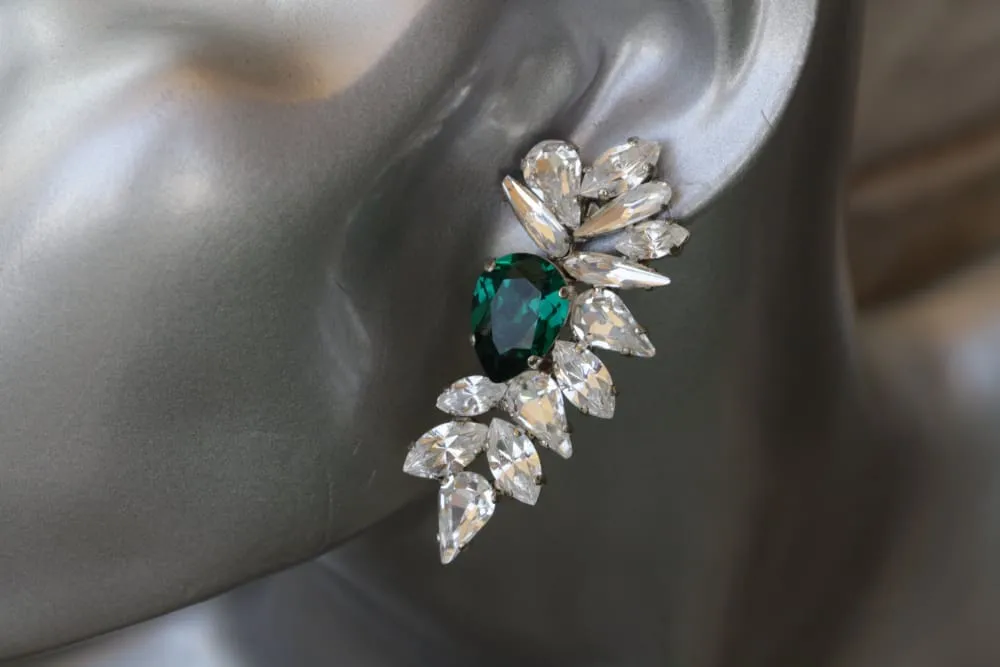 EMERALD WEDDING EARRINGS