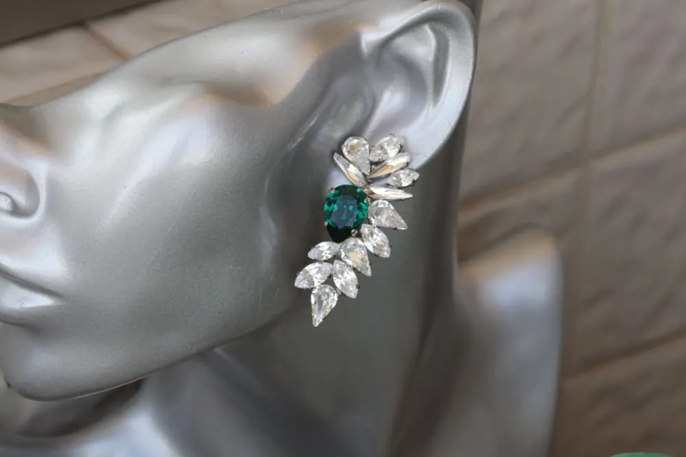 EMERALD WEDDING EARRINGS