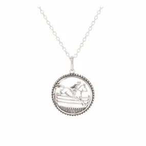 Equestrian Eventing Horse Lover's Necklace Sterling SIlver