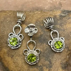 Faceted Peridot Loop Pendant