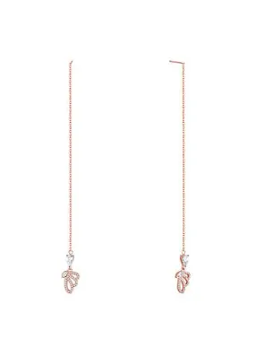 Fashion AAA Zircon and Micro Pave AAA Zirconia Butterfly Pendant 925 Sterling Silver Thread Earrings