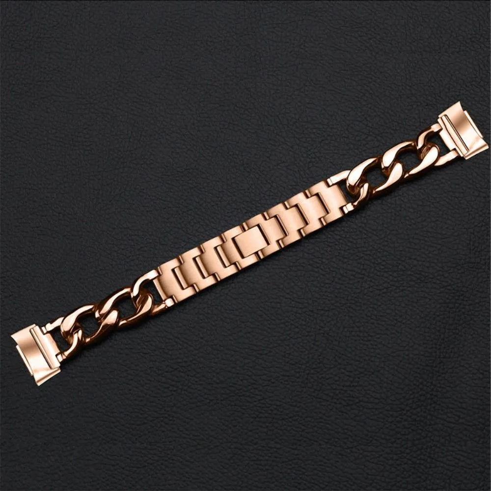 Fitbit Charge 5 single row elegant chain watch strap - Rose Gold