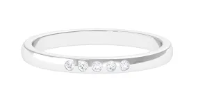 Five Stone Diamond Minimal Band Ring
