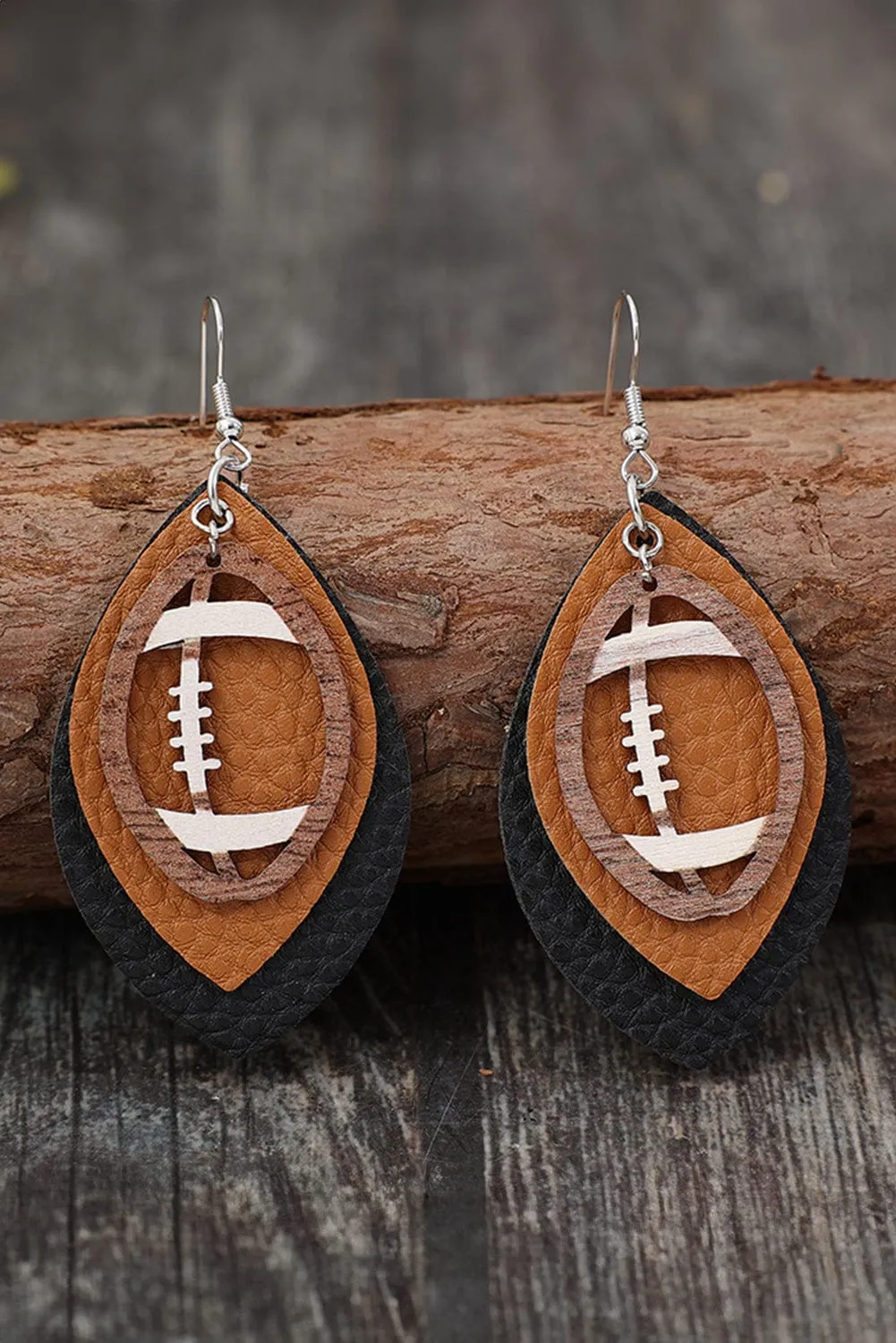 Football Leather Drop Earrings | PRE ORDER