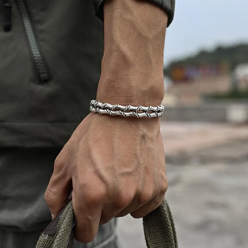 Funki Buys | Bracelets | Men's Women's 2 Tier Twist Bracelet