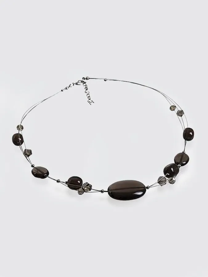 Gemstone Necklace Smokey Quartz