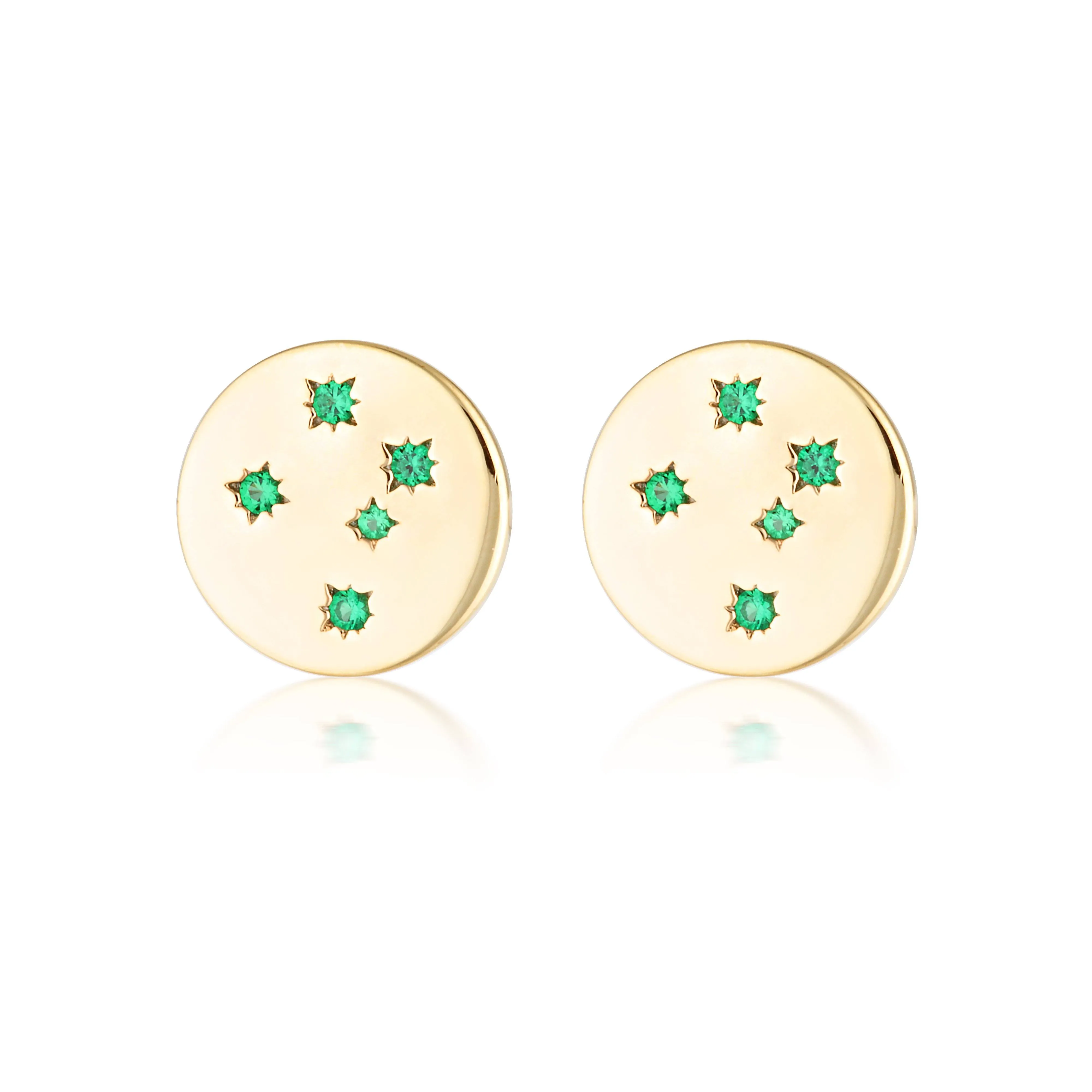 GEORGINI COMMONWEALTH COLLECTION SOUTHERN CROSS EARRINGS GOLD