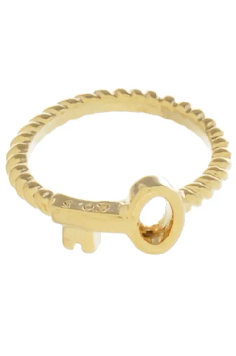 Gold Key Knuckle Ring