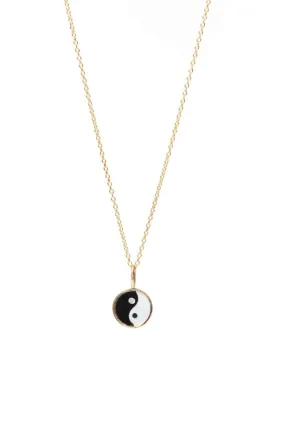 Gold Mini Yin Yang Necklace