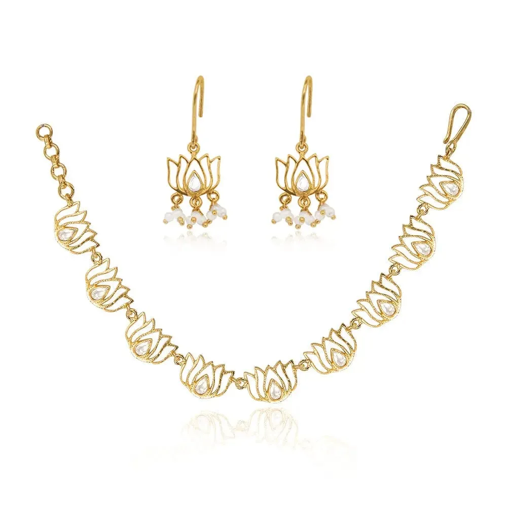 Gold Plated Silver Lotus Bracelet
