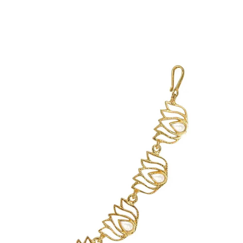 Gold Plated Silver Lotus Bracelet