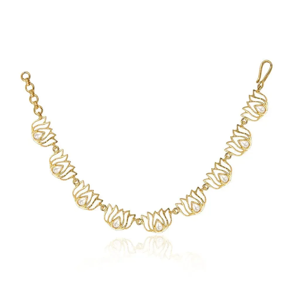 Gold Plated Silver Lotus Bracelet
