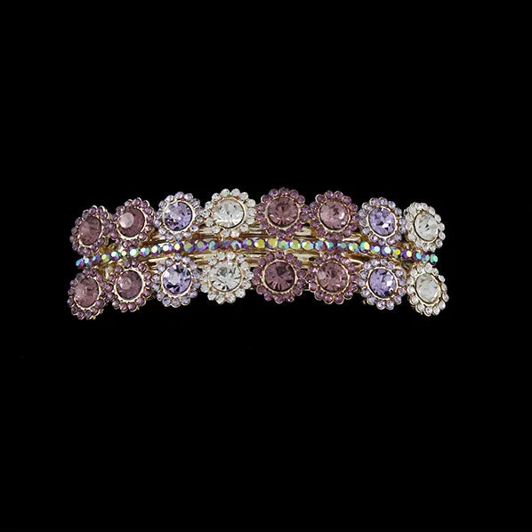 Gradient Color Rhinestone Arrays Barrette