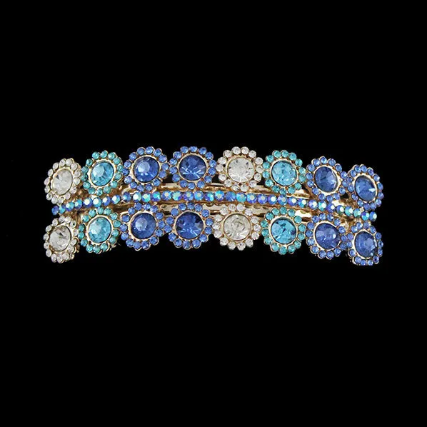 Gradient Color Rhinestone Arrays Barrette