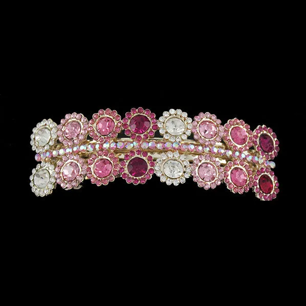 Gradient Color Rhinestone Arrays Barrette