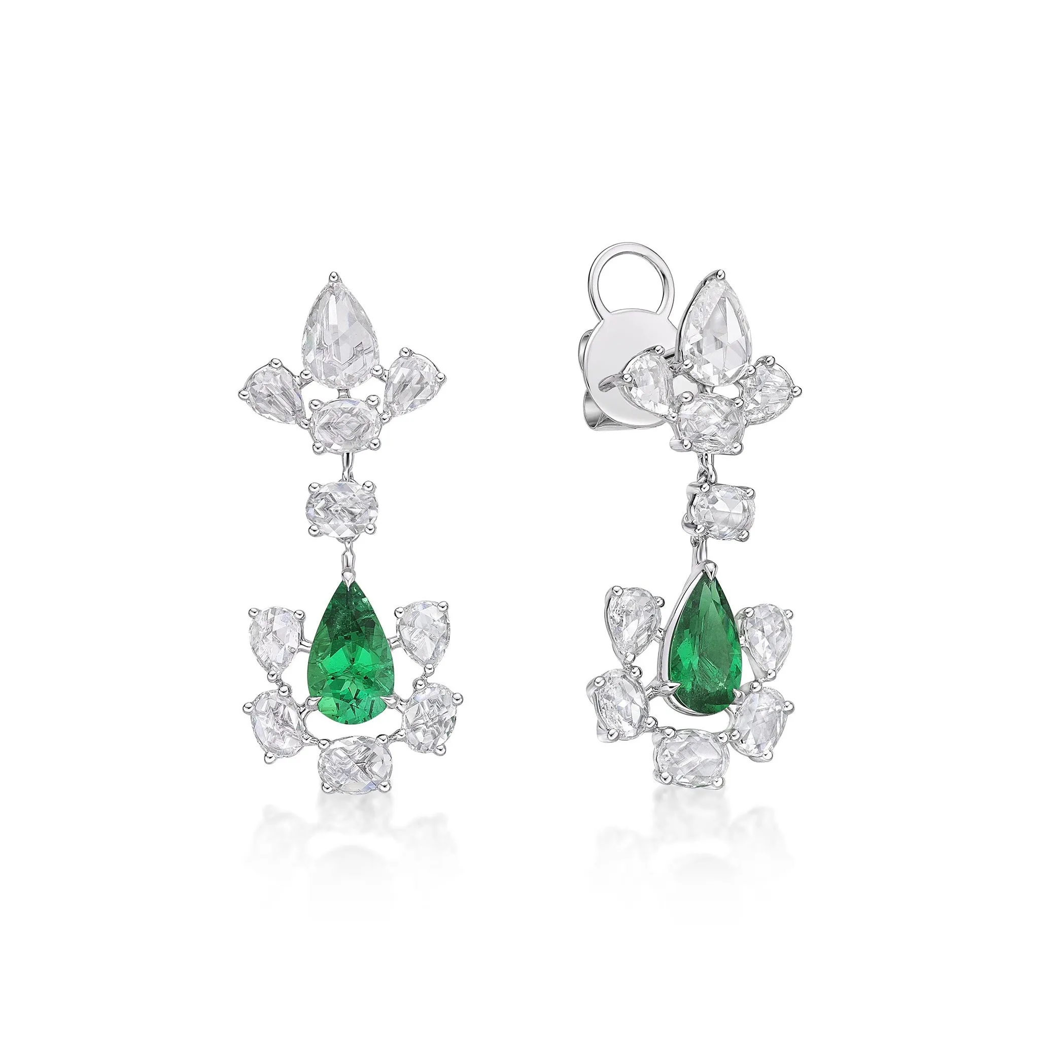 GRS Certified 1.65CT Colombia Emerald Earrings