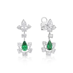 GRS Certified 1.65CT Colombia Emerald Earrings