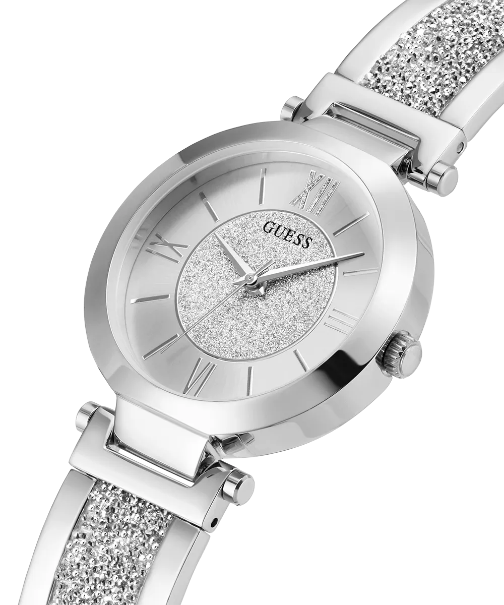GUESS Ladies Silver Tone Analog Watch