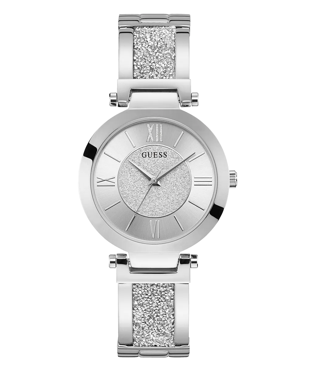 GUESS Ladies Silver Tone Analog Watch