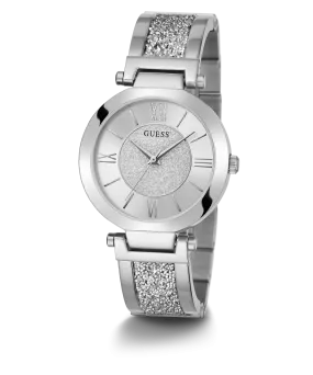 GUESS Ladies Silver Tone Analog Watch