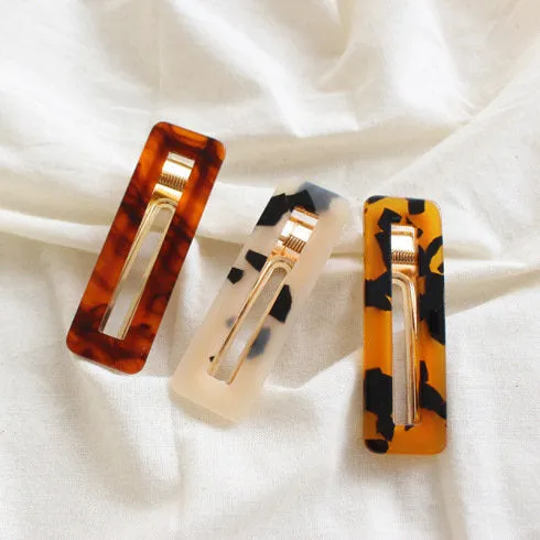 Hair Clip for Women - Hair Barrette - Resin Hair Clip - Gold Hair Clip - Hair Clips for Thick Hair - Barrettes for Women - Barrette Clips