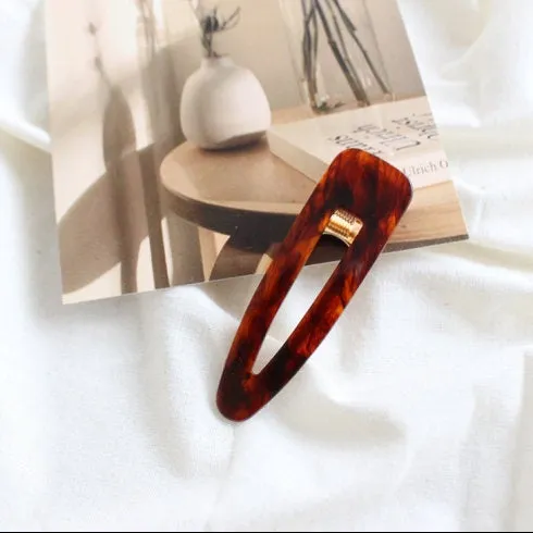Hair Clip for Women - Hair Barrette - Resin Hair Clip - Gold Hair Clip - Hair Clips for Thick Hair - Barrettes for Women - Barrette Clips