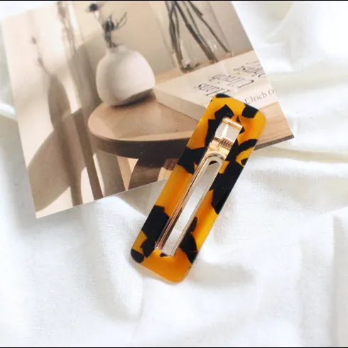 Hair Clip for Women - Hair Barrette - Resin Hair Clip - Gold Hair Clip - Hair Clips for Thick Hair - Barrettes for Women - Barrette Clips