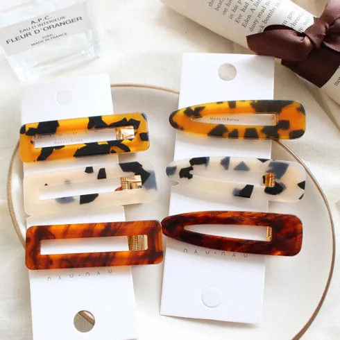 Hair Clip for Women - Hair Barrette - Resin Hair Clip - Gold Hair Clip - Hair Clips for Thick Hair - Barrettes for Women - Barrette Clips