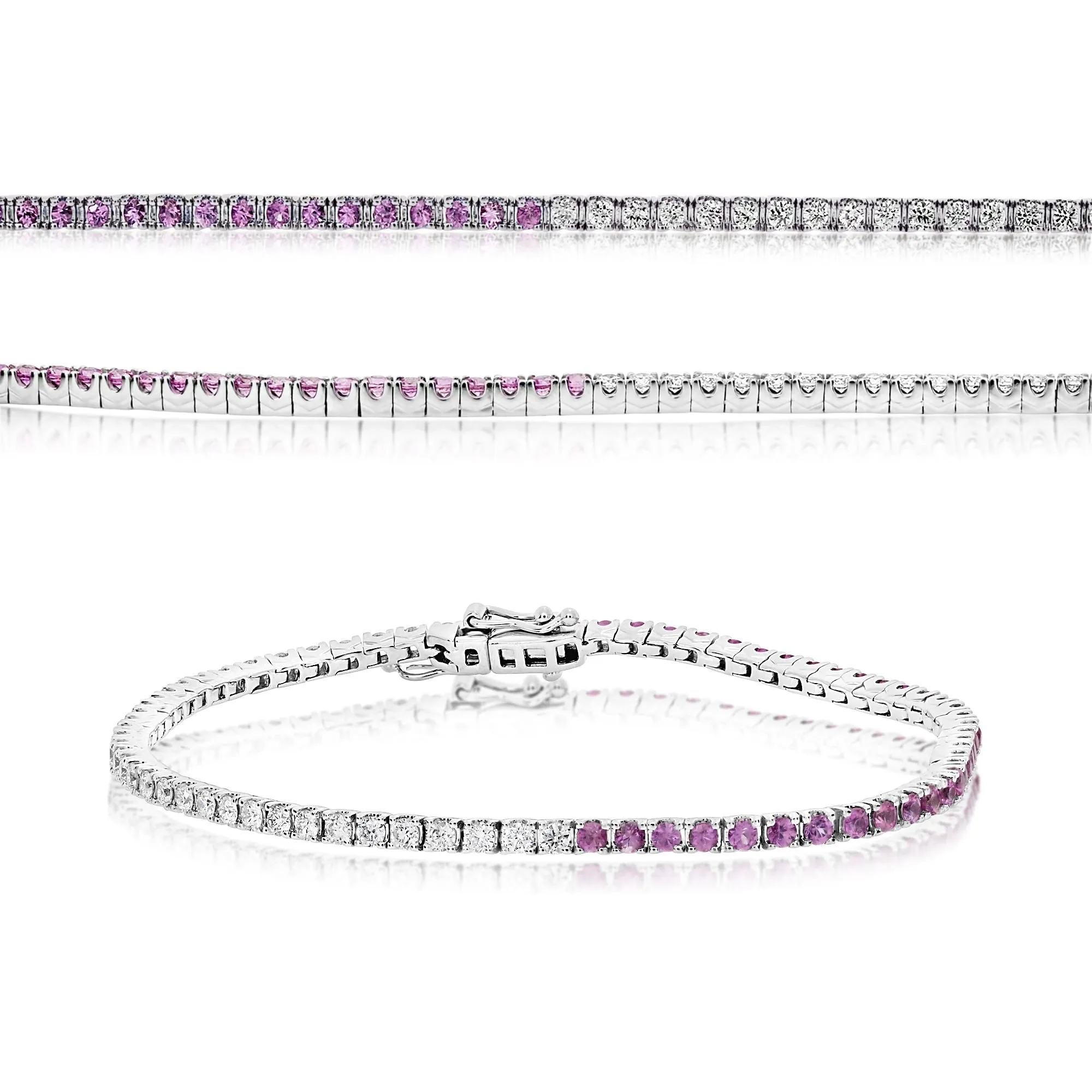 Half and Half Tennis Bracelet