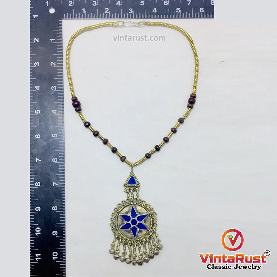 Handmade Beaded Chain Vintage Pendant Necklace
