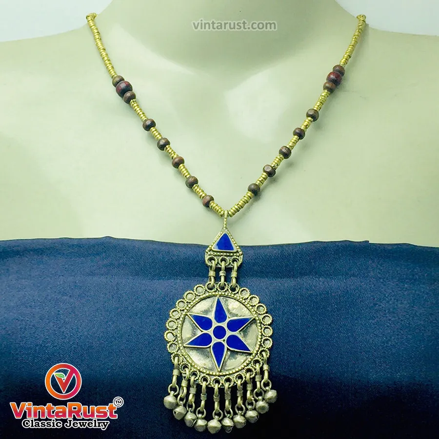 Handmade Beaded Chain Vintage Pendant Necklace