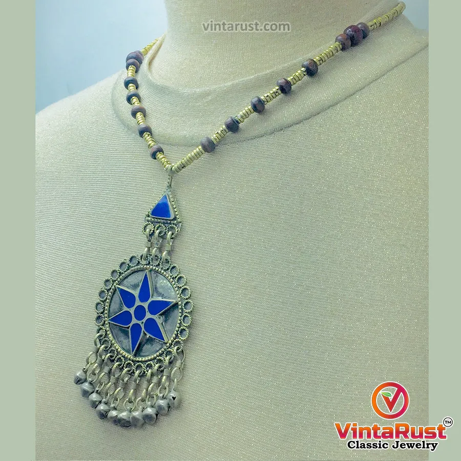 Handmade Beaded Chain Vintage Pendant Necklace