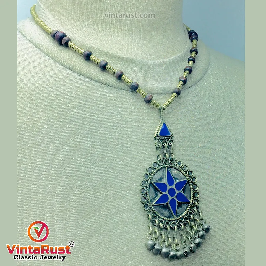 Handmade Beaded Chain Vintage Pendant Necklace