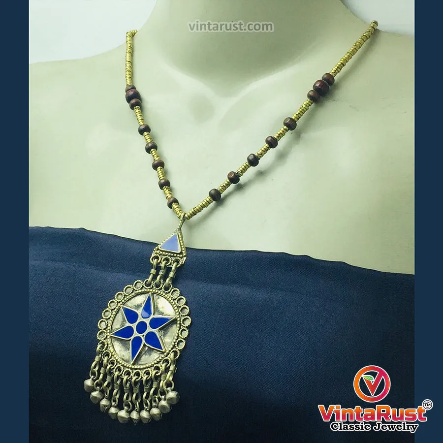 Handmade Beaded Chain Vintage Pendant Necklace
