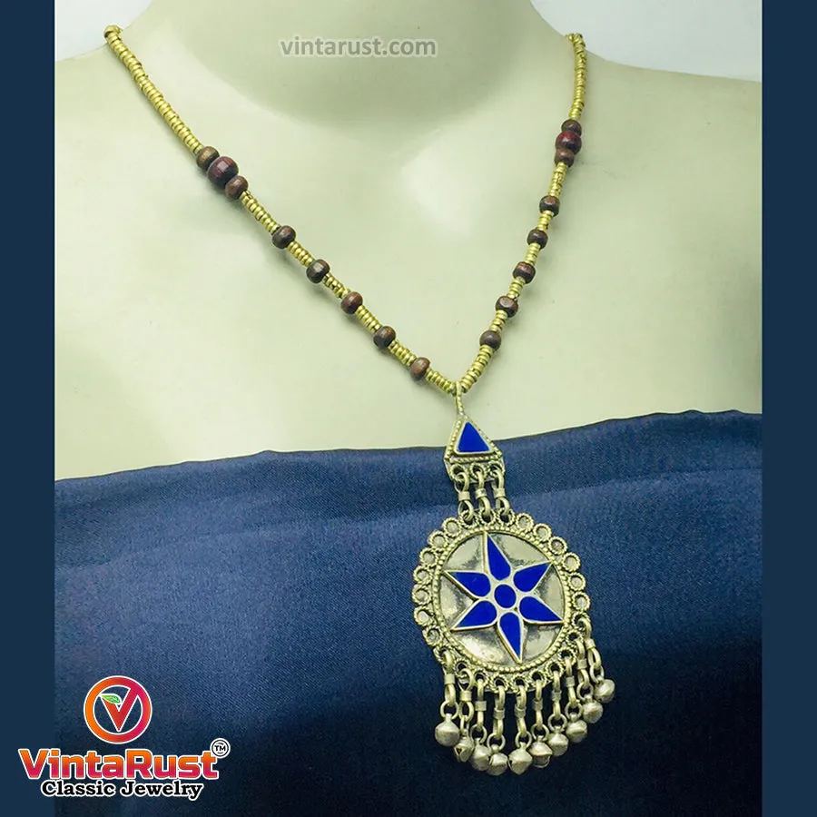 Handmade Beaded Chain Vintage Pendant Necklace
