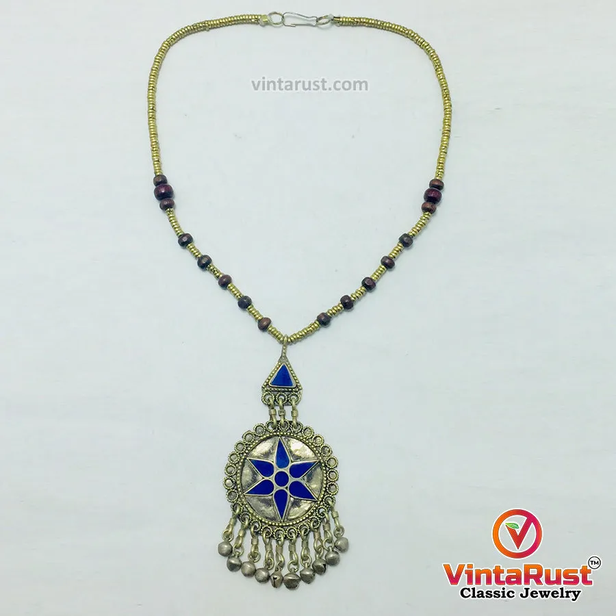 Handmade Beaded Chain Vintage Pendant Necklace