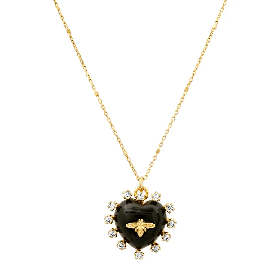 Heart Bee Necklace