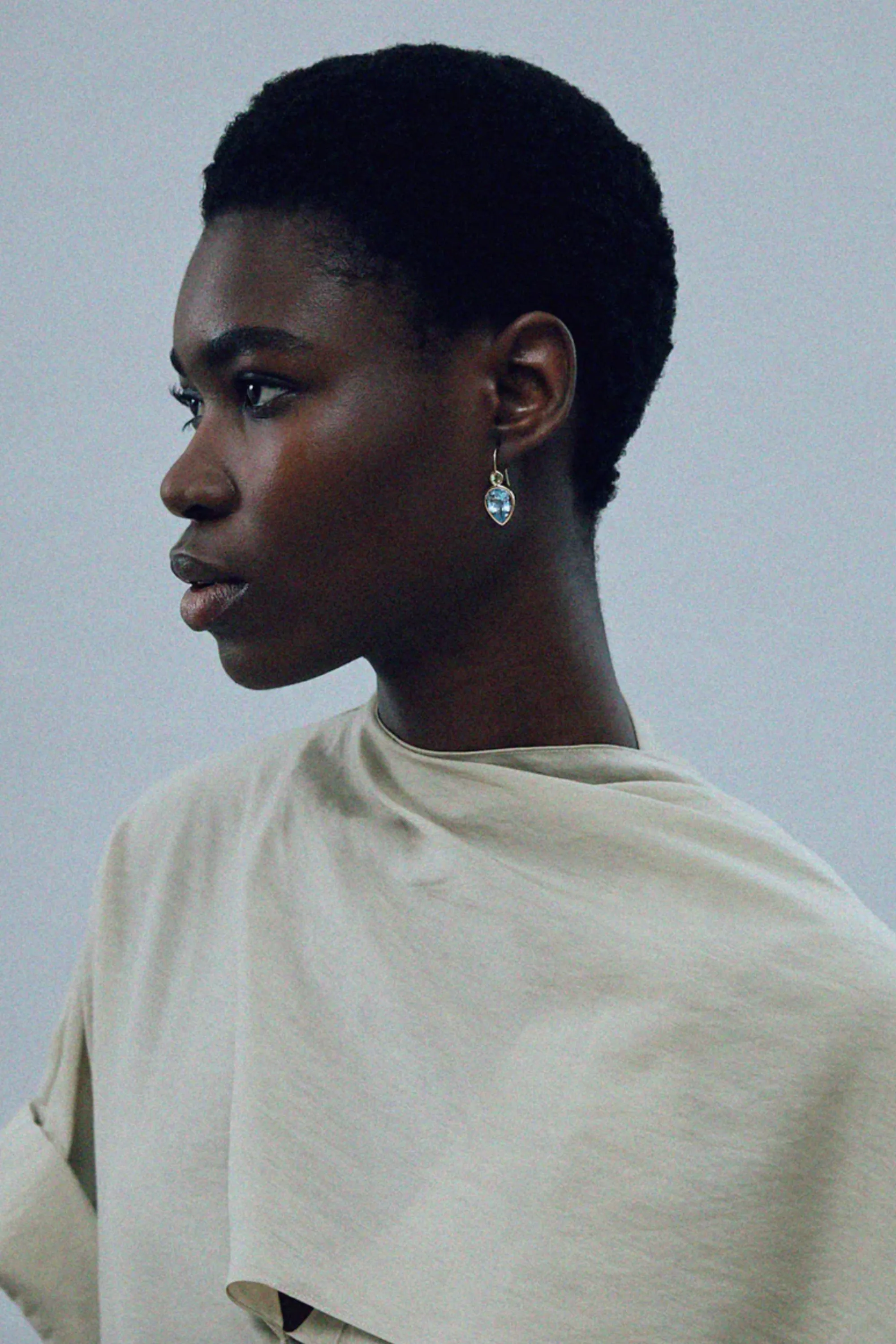Hera Earrings, Sky Blue Topaz