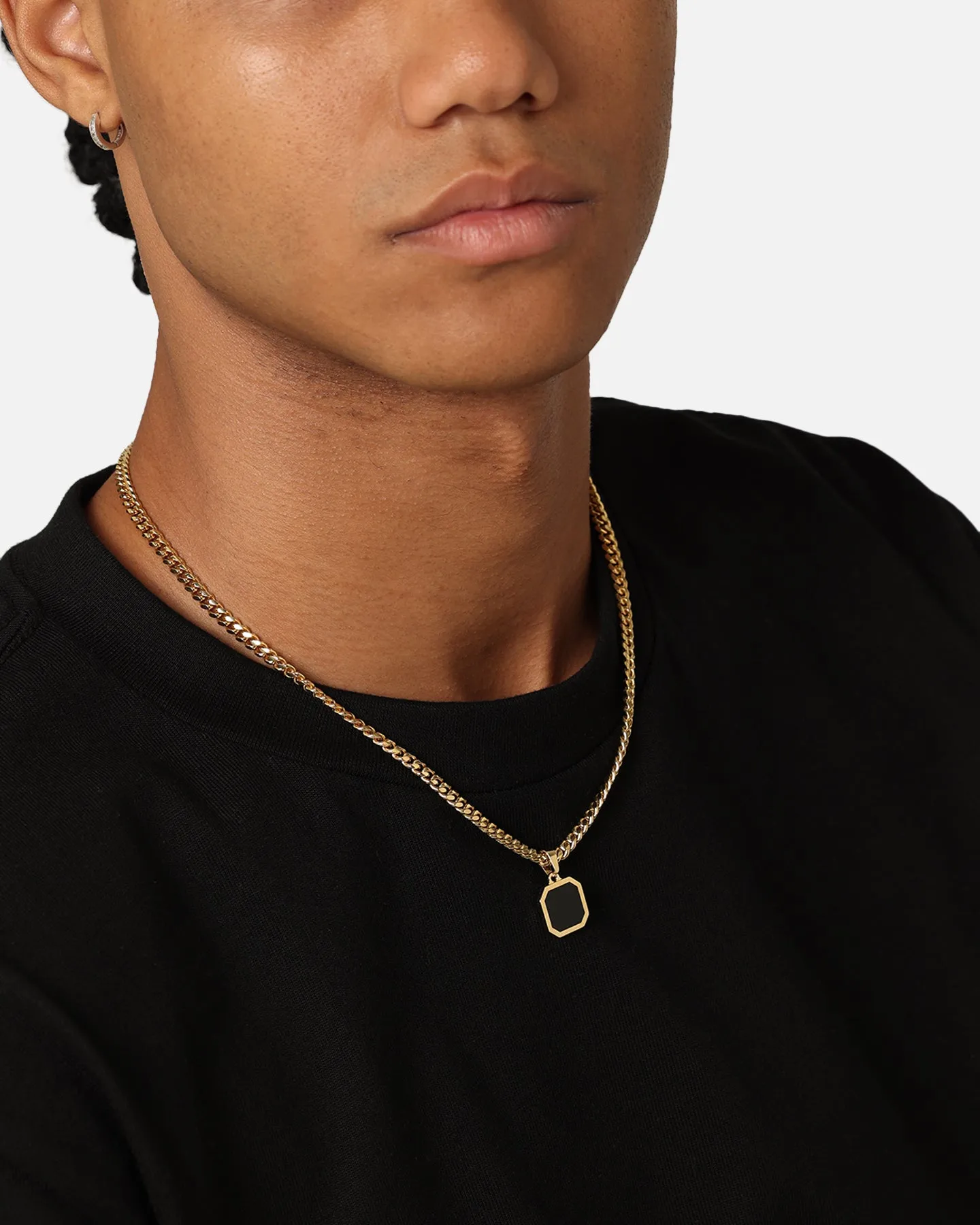 House Of Auric Alexander Onyx Pendant 18k Gold Vermeil