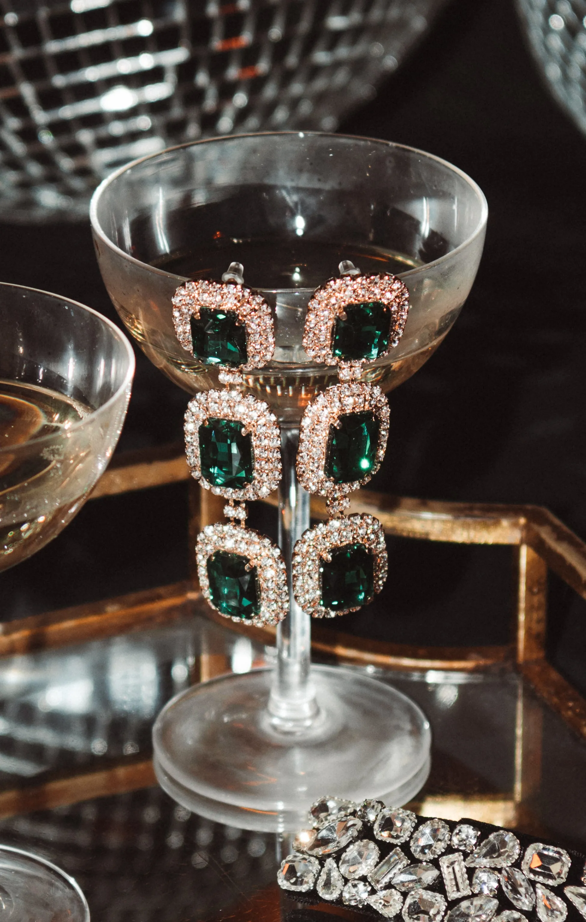 Jess Drop Earrings ~ Emerald