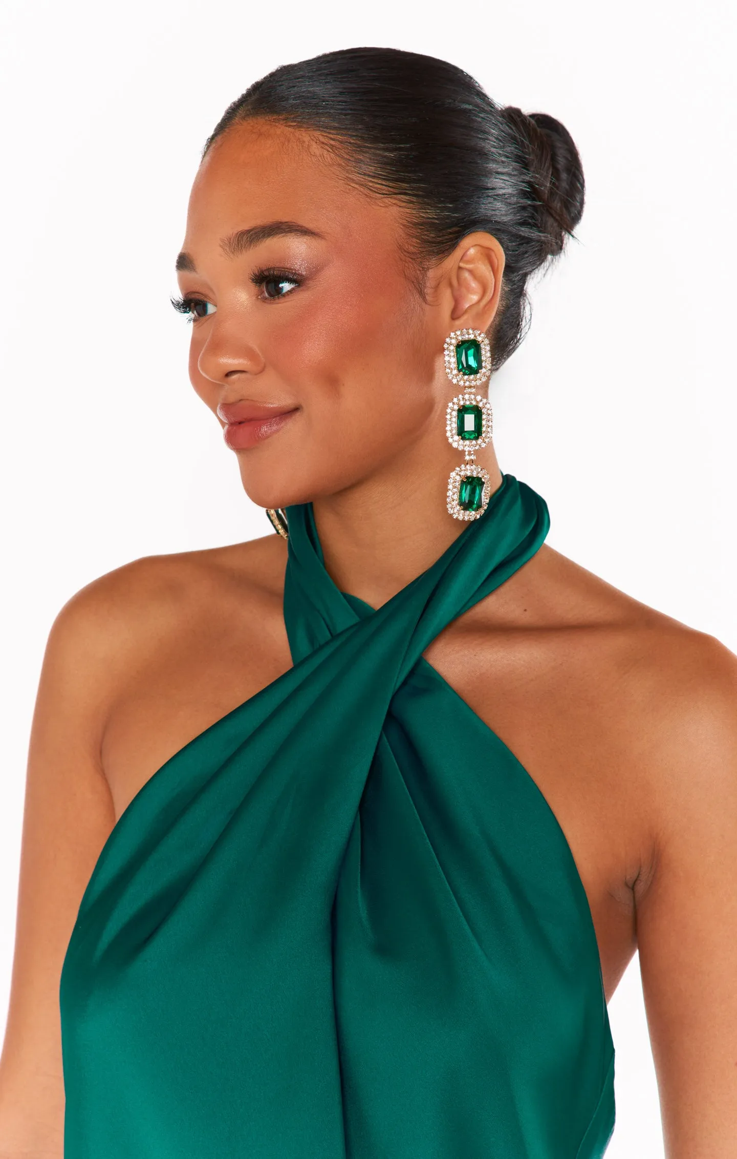 Jess Drop Earrings ~ Emerald