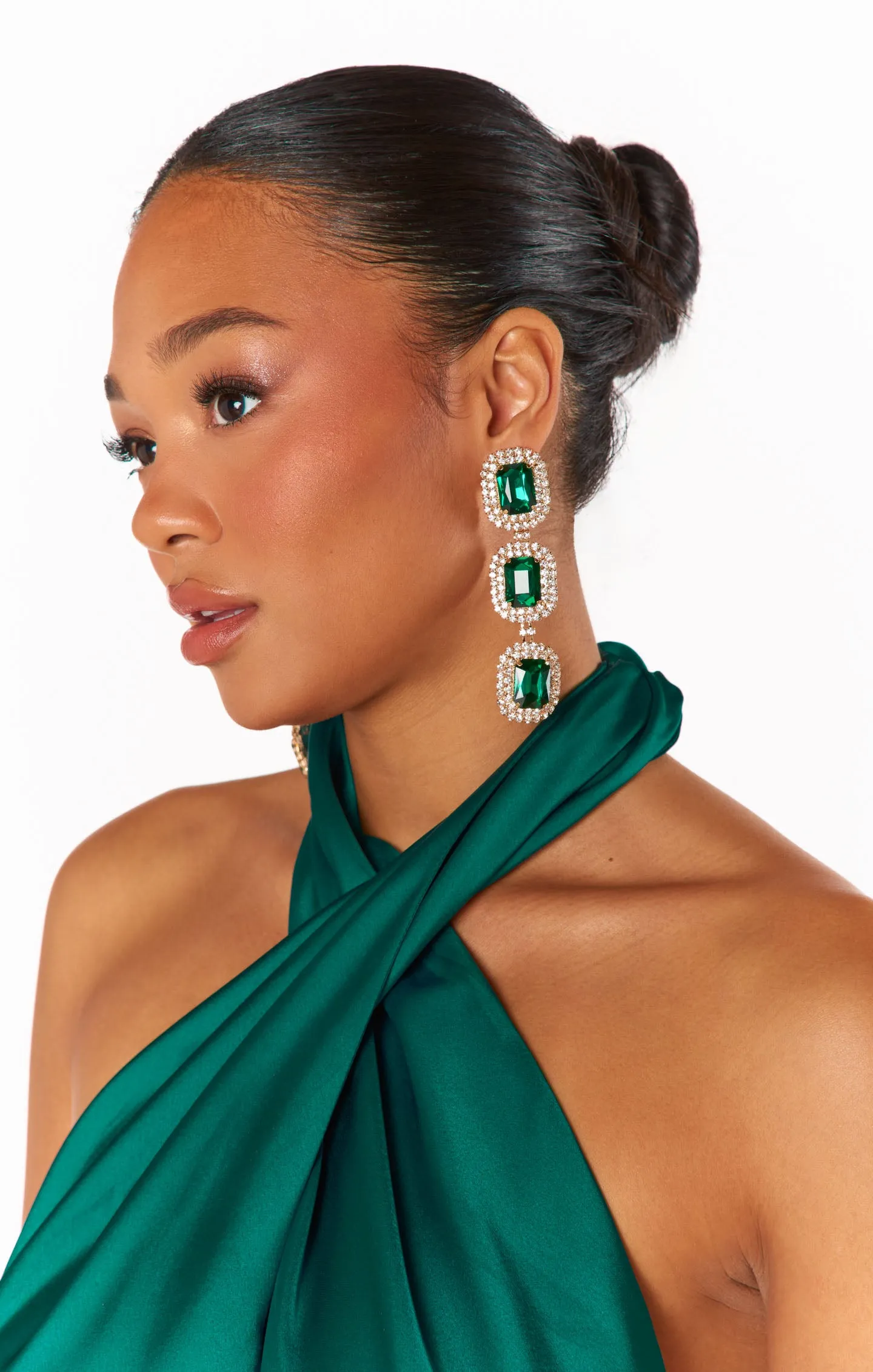 Jess Drop Earrings ~ Emerald